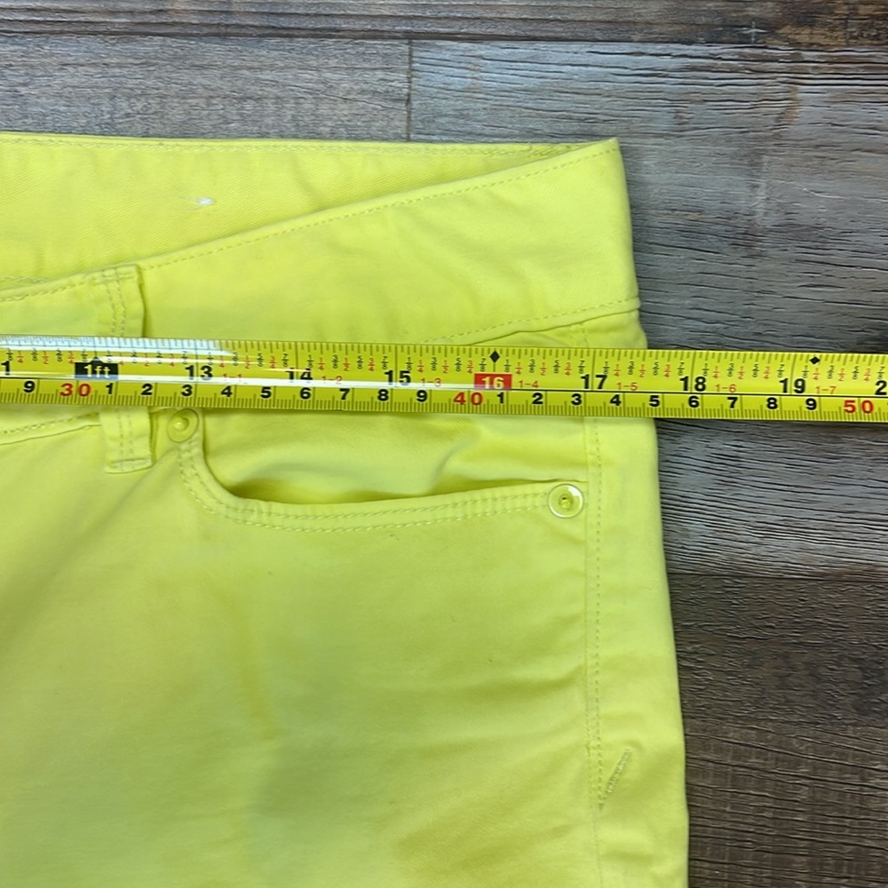 Ann Taylor Loft Bright Yellow Modern Crop Pants Ladies Size 10 - Picture 6 of 7